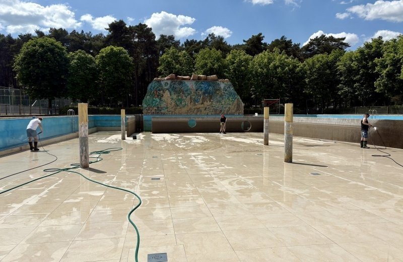 Pool almost ready for summer