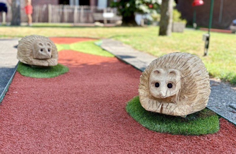 New figurines on the mini golf course
